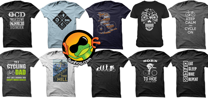 Cycling t-shirts kopen bij Sunfrog.com